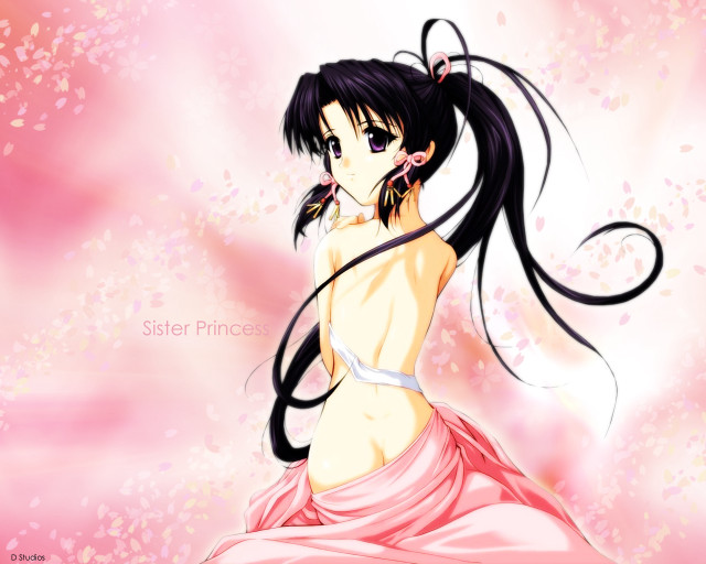 Girl long hair pink dress #7 free wallpaper for desktop - medium preview image