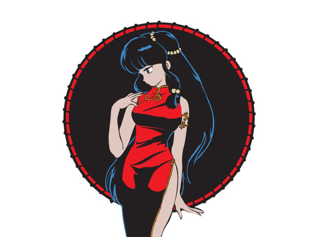 Woman red dress red necklace free wallpaper for desktop - medium preview image