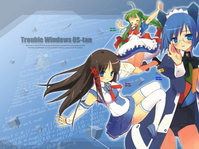 Anime girls blue eyes long #8 free wallpaper for desktop - medium preview image