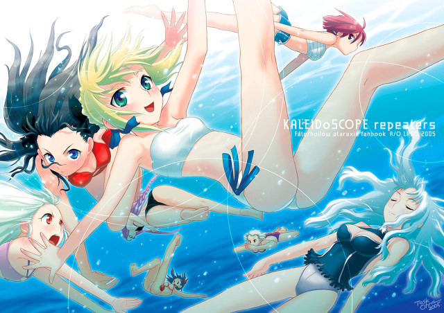 Ocean group women bikinis anime #2 free wallpaper for desktop - medium preview image