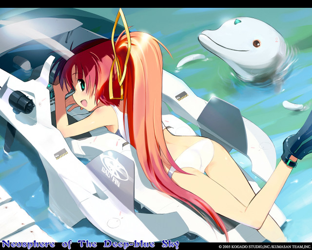 Woman white dress boat whale free wallpaper for desktop - medium preview image