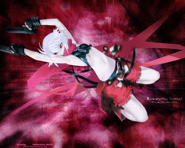 Red black sword girl yoji free wallpaper for desktop - medium preview image
