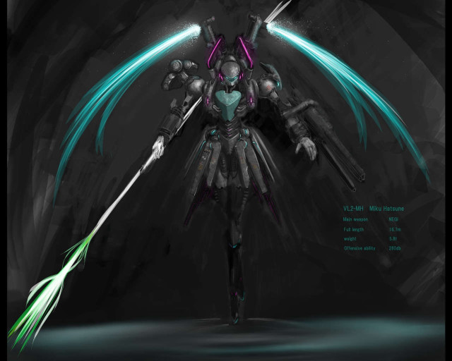 Girl glowing sword cave scifi free wallpaper for desktop - medium preview image