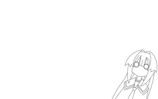 Girl cat lineart greyscale schooluniform free wallpaper for desktop - medium preview image