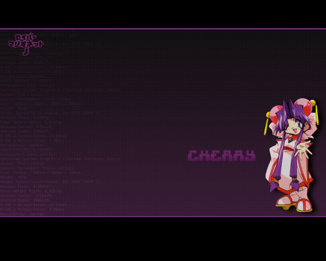 Purple kimono cartoon girl fence free wallpaper for desktop - medium preview image