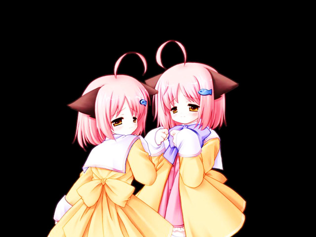 Pink hair sisters umbrella yandere free wallpaper for desktop - medium preview image