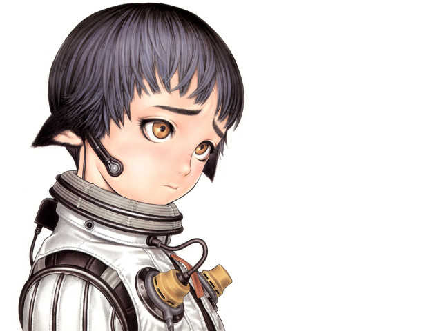 Space suit man pipe helmet free wallpaper for desktop - medium preview image