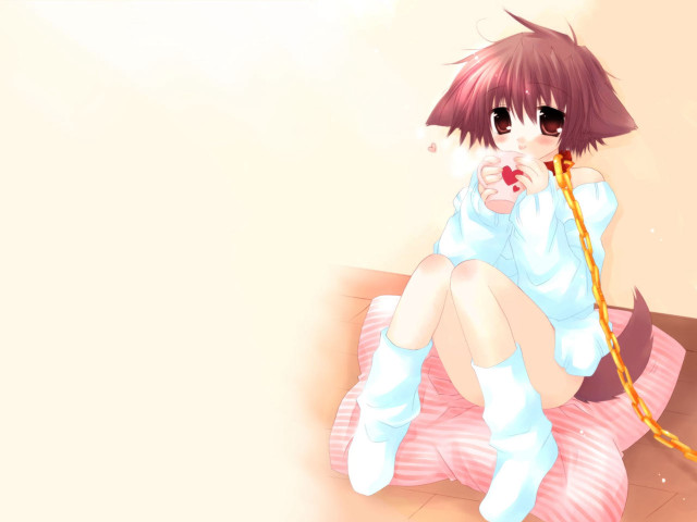 Girl sitting pink dress anime free wallpaper for desktop - medium preview image