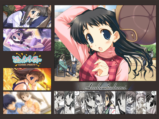Anime collage girls boys basketball free wallpaper for desktop - medium preview image