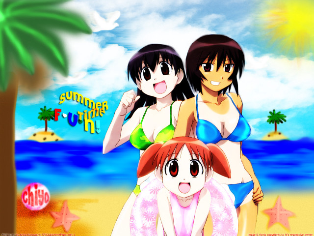 Beach girls bikinis palm summer free wallpaper for desktop - medium preview image