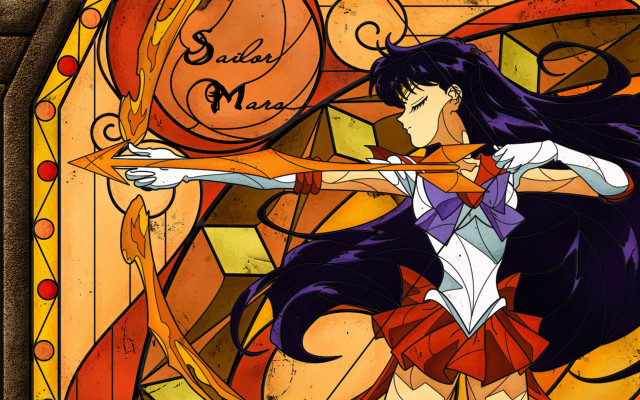 Sailor mars stained glass woman free wallpaper for desktop - medium preview image