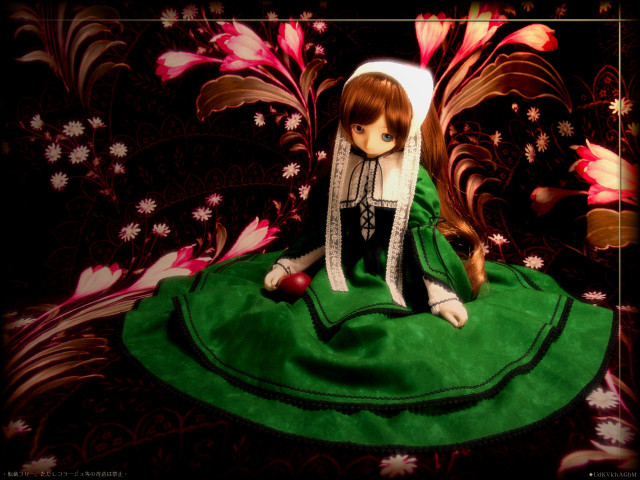 Doll greencloth whiteheadband greendress gothic free wallpaper for desktop - medium preview image