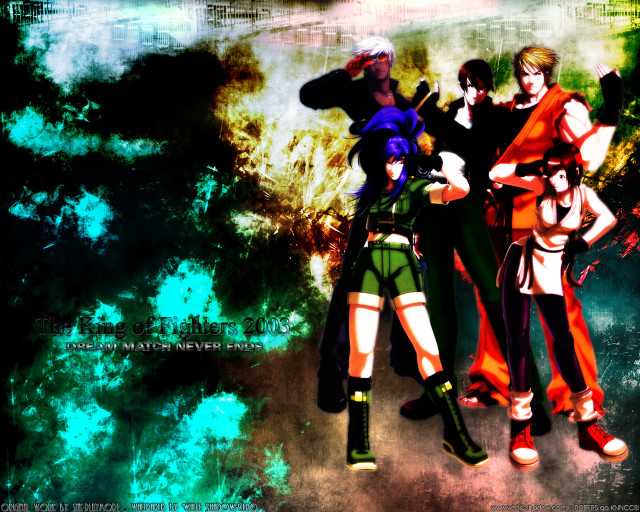 Anime group green background bow free wallpaper for desktop - medium preview image