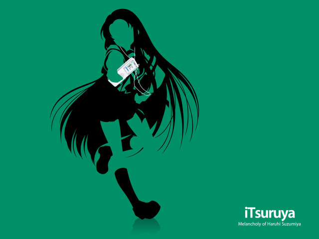 Girl cellphone green silhouette ai free wallpaper for desktop - medium preview image