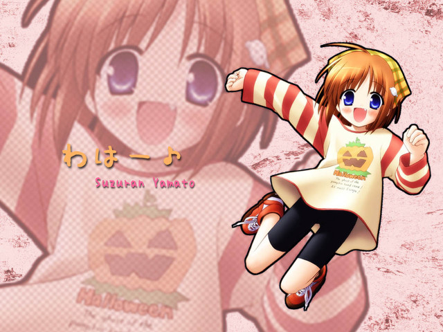 Girl striped shirt teddy bear free wallpaper for desktop - medium preview image