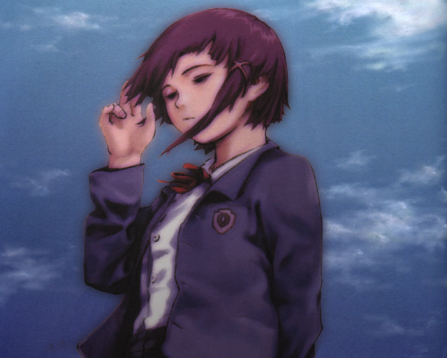 Purple hair blue jacket night free wallpaper for desktop - medium preview image