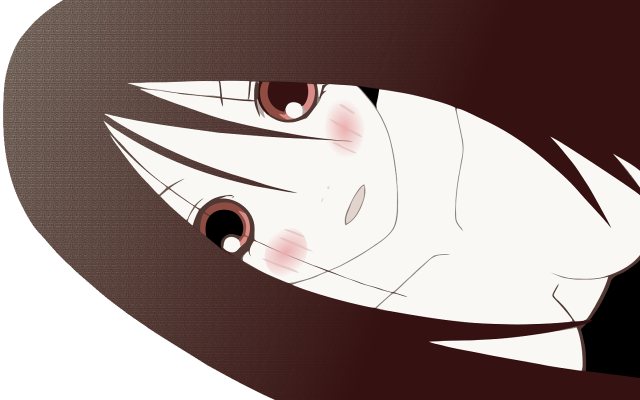 Woman hood red eye anime free wallpaper for desktop - medium preview image