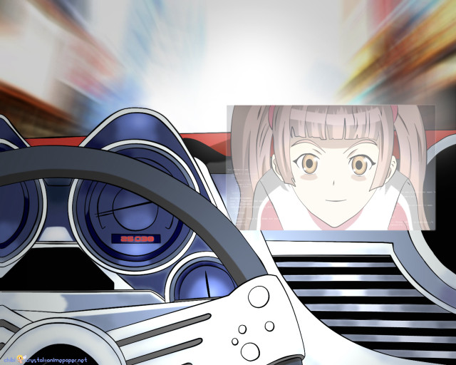 Ai mitsu girl steering blurry free wallpaper for desktop - medium preview image