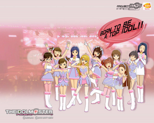 Pink dress girls speechbubble idol free wallpaper for desktop - medium preview image