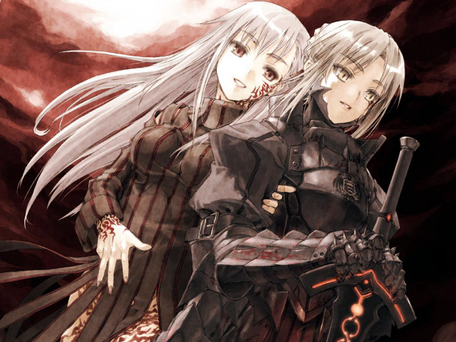 Anime characters swords blood armor free wallpaper for desktop - medium preview image