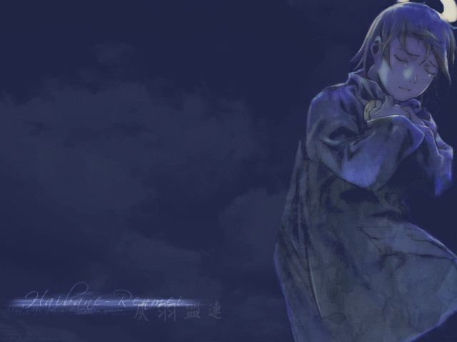 Moonlit gothic figure blue matte free wallpaper for desktop - medium preview image