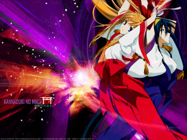 Anime girl red dress purple free wallpaper for desktop - medium preview image