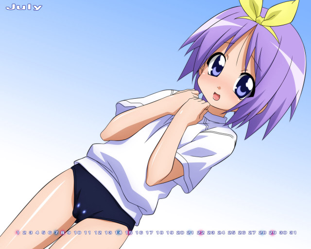 Purple hair anime girl white #3 free wallpaper for desktop - medium preview image