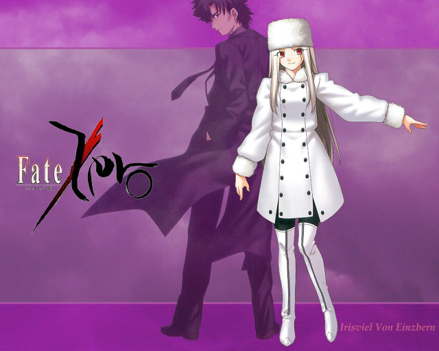 Anime couple purple background saber free wallpaper for desktop - medium preview image
