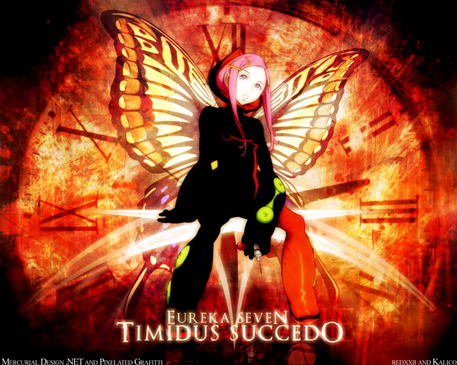 Butterfly wings clock autumn fire free wallpaper for desktop - medium preview image