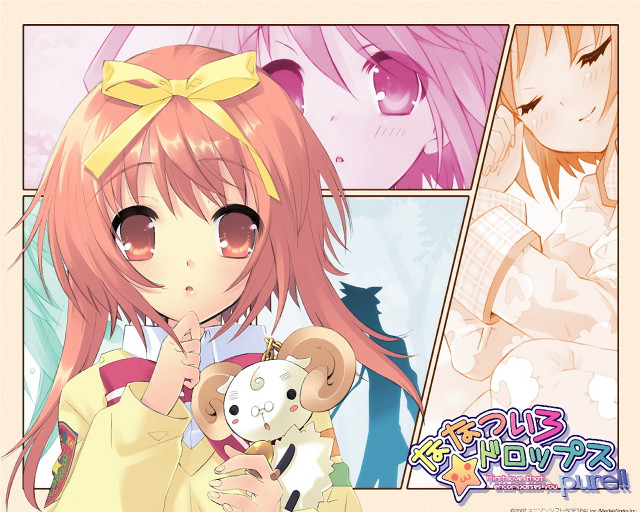 Pink hair girl teddy bear free wallpaper for desktop - medium preview image