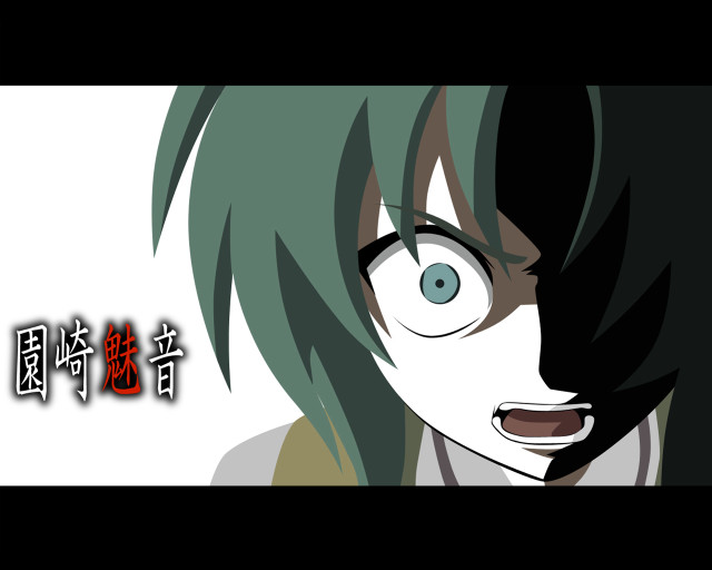 Anime greenhair blueeyes chinese background free wallpaper for desktop - medium preview image