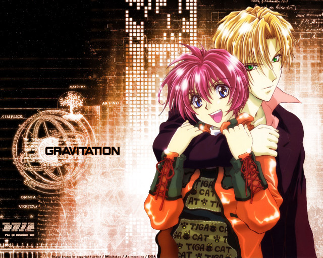 Anime couple aurora cityscape galaxy free wallpaper for desktop - medium preview image