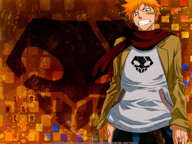 Orange hair scarf neoexpressionism manga free wallpaper for desktop - medium preview image