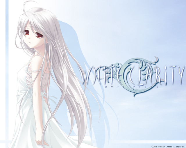 White dress girl albino long free wallpaper for desktop - medium preview image