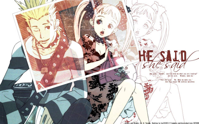 Anime couple white background red free wallpaper for desktop - medium preview image