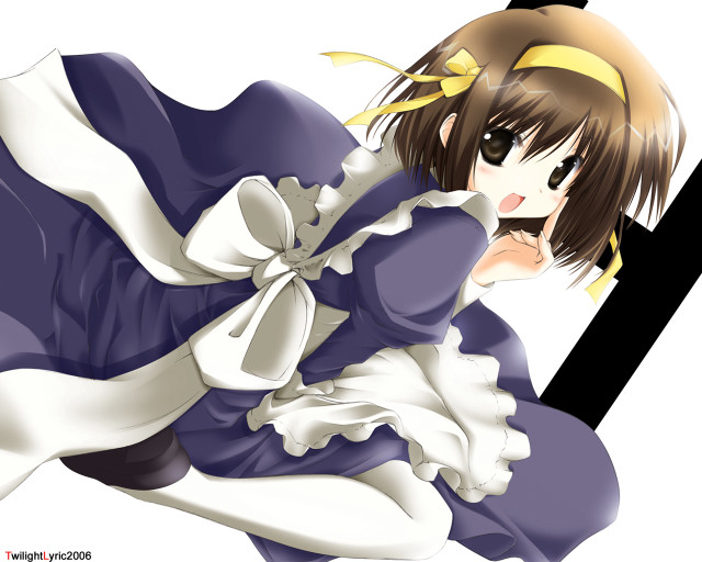 Alice prin kyoto anime bw free wallpaper for desktop - medium preview image