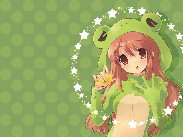 Girl frog costume banana star free wallpaper for desktop - medium preview image