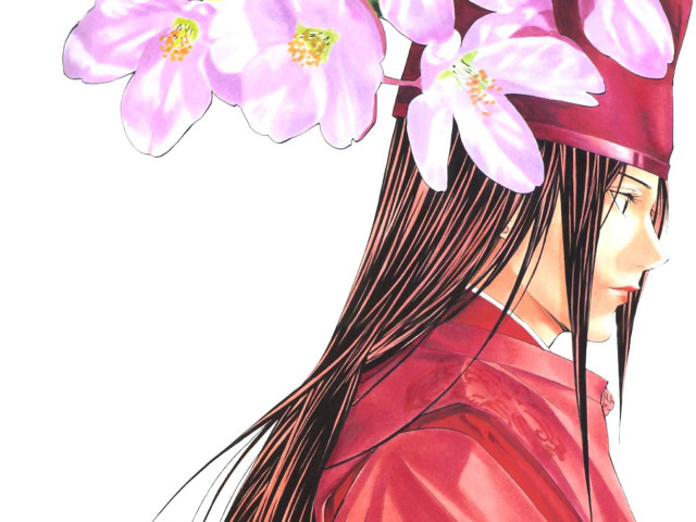 Woman hat flower kimono profile free wallpaper for desktop - medium preview image