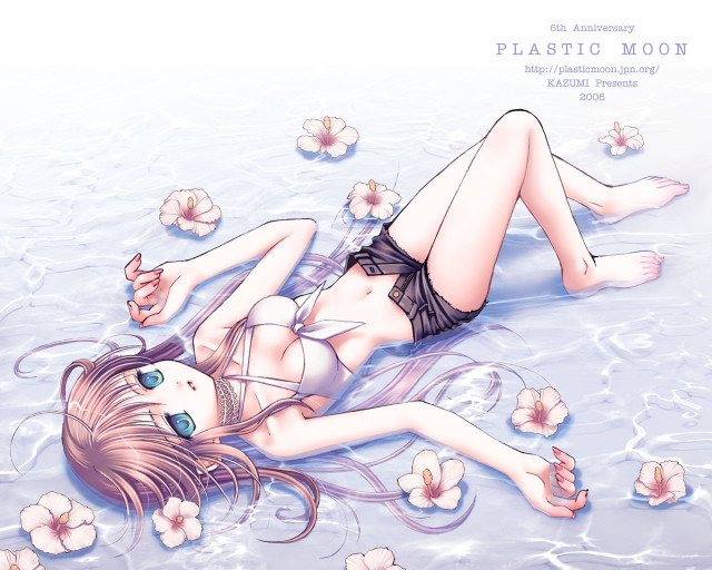Water flower bikini lay floating free wallpaper for desktop - medium preview image