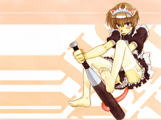 Skateboard girl knife cat anime free wallpaper for desktop - medium preview image