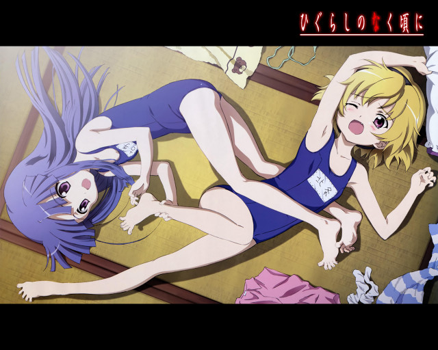 Anime girls welcome synchromism barefoot free wallpaper for desktop - medium preview image