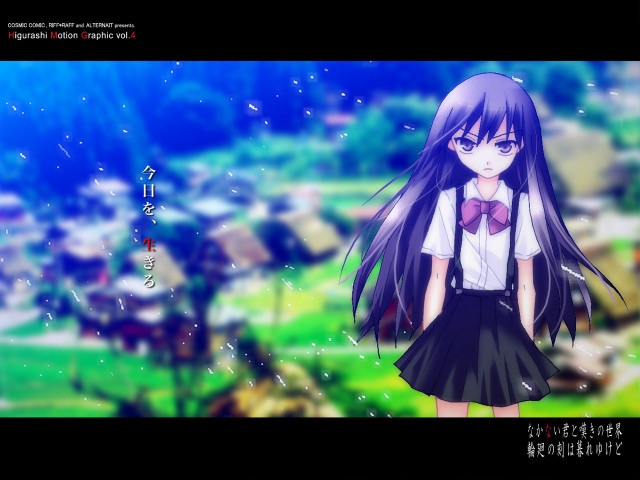 Girl longhair bowtie greenfield houses free wallpaper for desktop - medium preview image