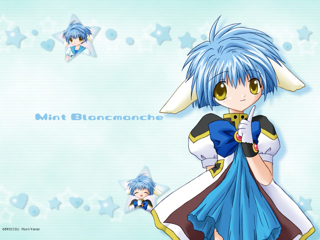 Anime bluehair bluedress starbackground animals free wallpaper for desktop - medium preview image