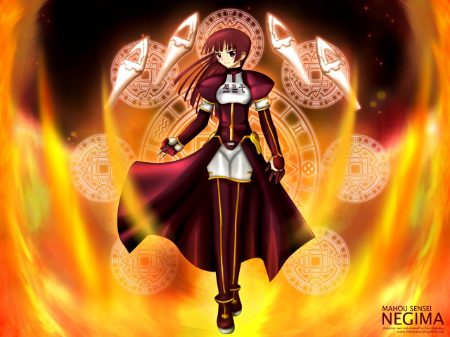 Fire woman armor embers flame free wallpaper for desktop - medium preview image