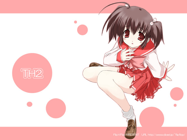 Girl red dress pink bubbles free wallpaper for desktop - medium preview image