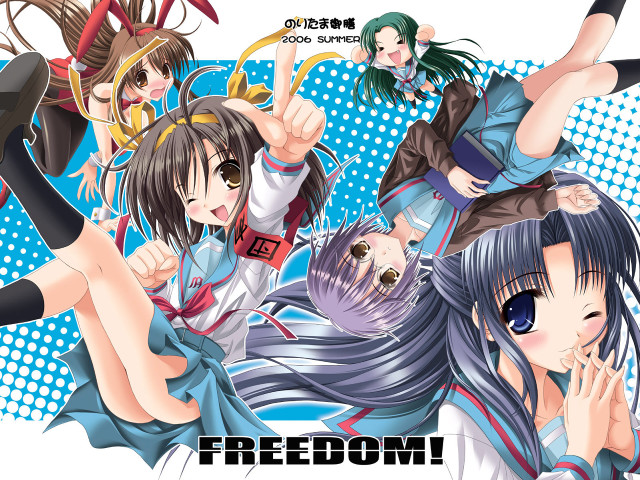 Anime girls freedom illustration album free wallpaper for desktop - medium preview image