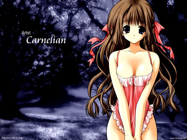 Girl pinkdress forest anime gothic free wallpaper for desktop - medium preview image