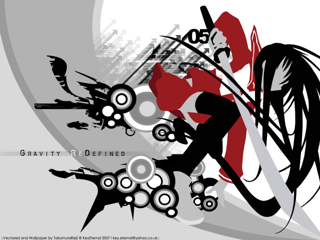 Woman sword red background black free wallpaper for desktop - medium preview image