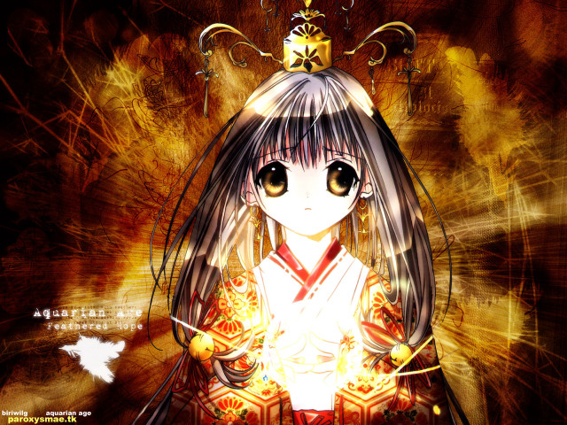 Anime girl crown red dress free wallpaper for desktop - medium preview image