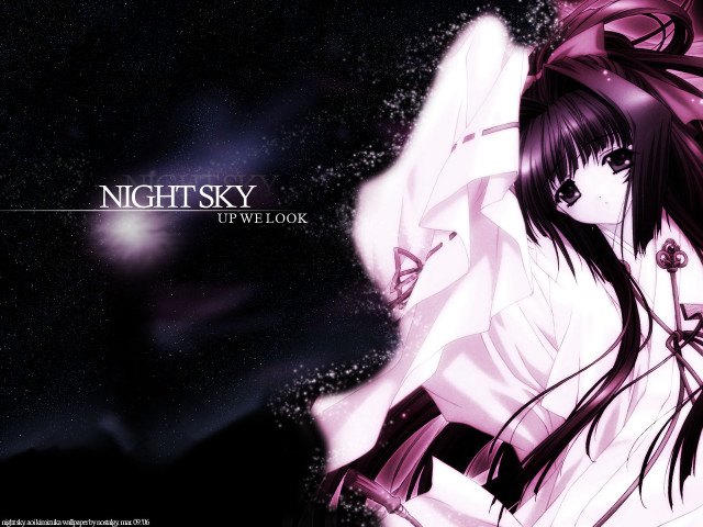 Girl longhair white dress night free wallpaper for desktop - medium preview image